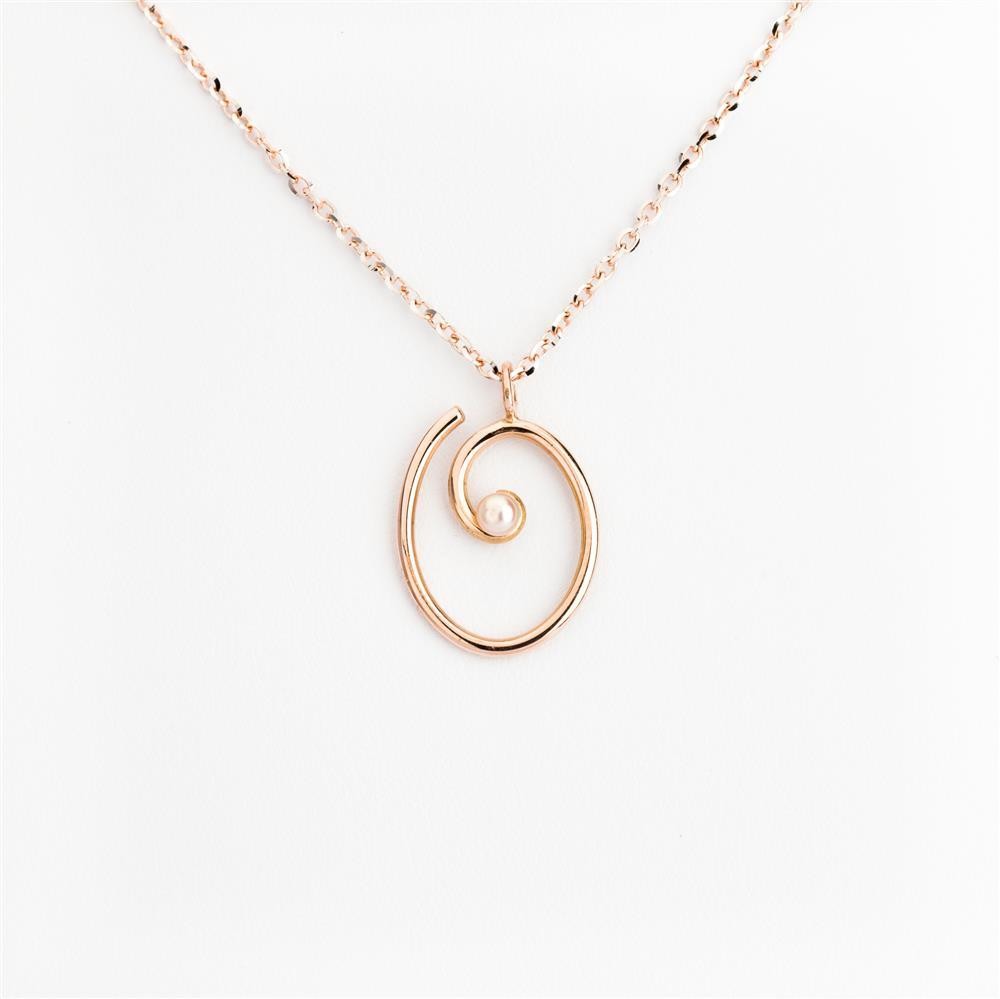 Gold letter shop o pendant