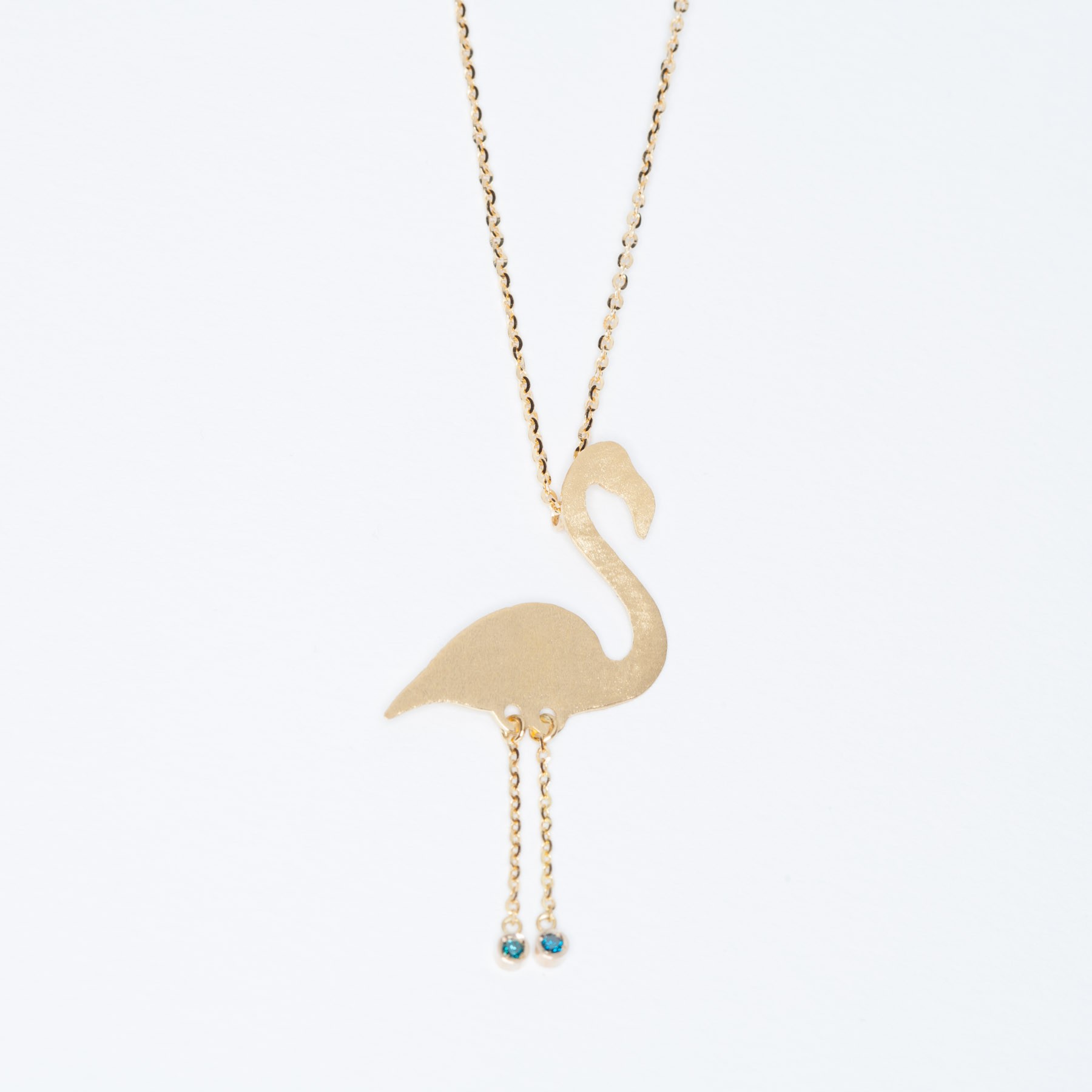 Gold cheap flamingo pendant