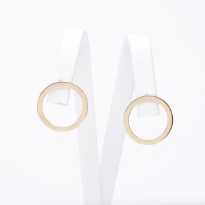Round flat earrings