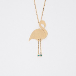 Charm with flamingo