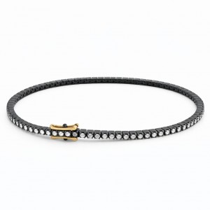 Tennis in titanio nero e diamanti