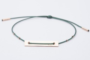 Minimal bracelet, rectangular two holes