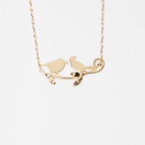 Charm with chain, birds on a brach