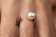 White gold pearl ring