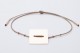 Minimal square bracelet, unisex