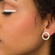 Round flat earrings