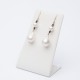 Earrings with black diamonds and baroque pearls